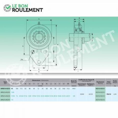 Palier fonte UKFB210+H2310