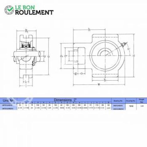 Palier fonte UKT212+H2312