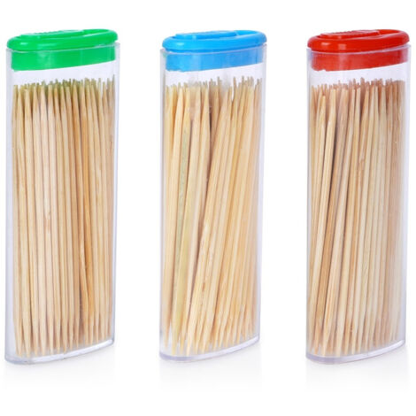 Palillos de dientes de bambú 3x80 piezas.