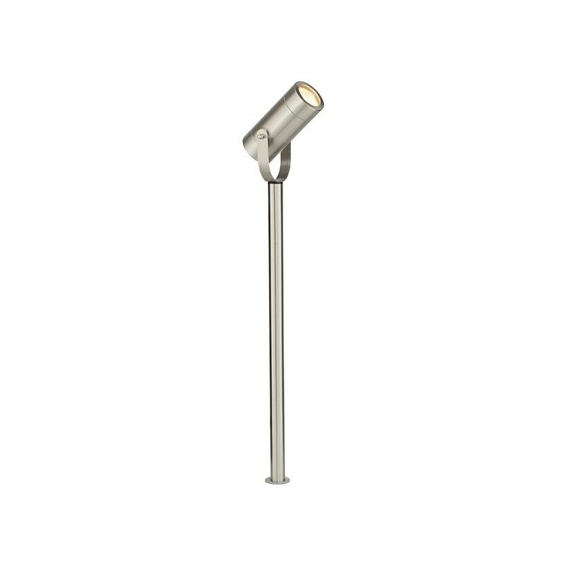 Saxby Lighting Palin - Outdoor 610Mm Spike IP44 7W Brushed Stainless Steel & Clear Glass