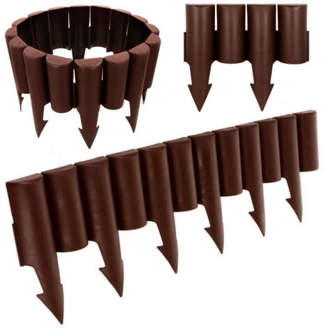 palissade de jardin marron 2,5 m 10 pièces.