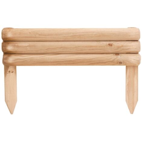 WELLTON SP.ZO.O. Palissade rectangulaire Vampire en bois de pin impre'gne' 22+22 mm Cloture 55x35 cm pour jardin