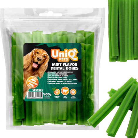 Palitos de menta para mascotas Dental UniQ 500 g