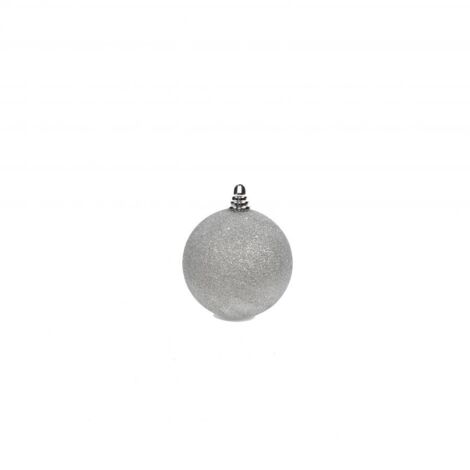 PALLA 10CM GLITTERATA IN DISPLAY SILVER