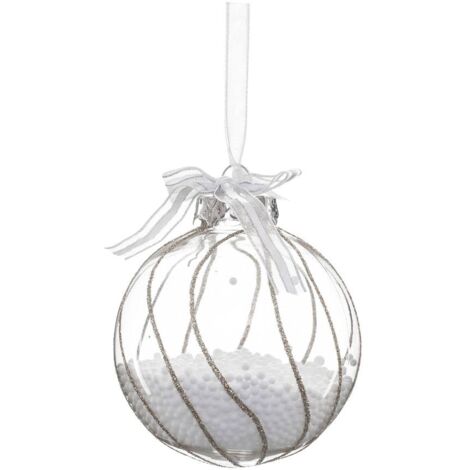 Palla con palline all'interno D.8cm oro - Linea argento - Feeric lights & christmas