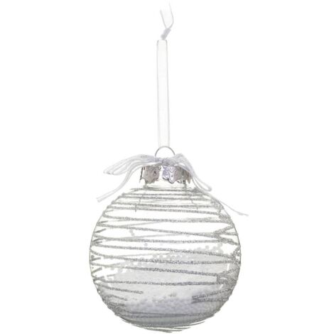 Palla con palline all'interno D.8cm oro - Spirale d argento - Feeric lights & christmas
