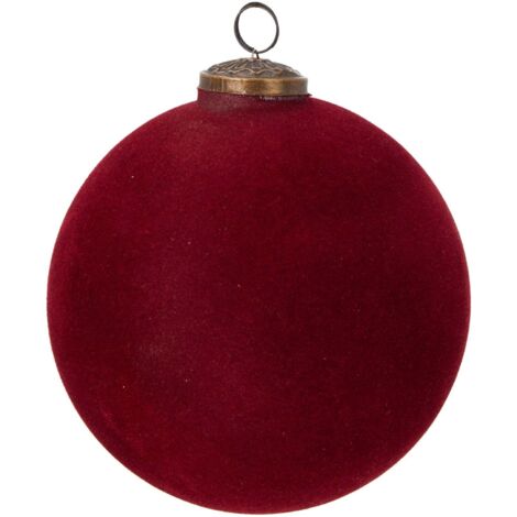 Palla di Natale in vetro floccato per decorazioni natalizie -Verde / 4 sfere da 10 cm
