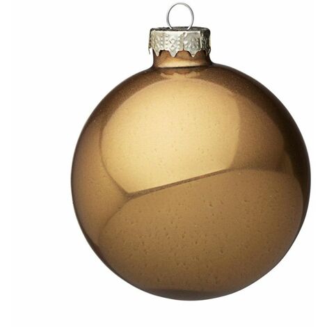 PALLA DI NATALE IN VETRO ORO OPACO DIAM 8