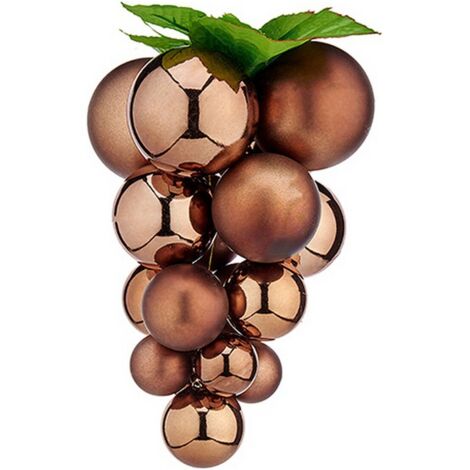 Palla di Natale - Non specificato - Medio - Marrone - Plastica - Decorata con uva