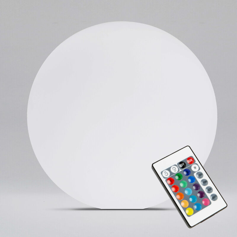 Boule led ricaricabile multicolore Ø50cm - Bianco
