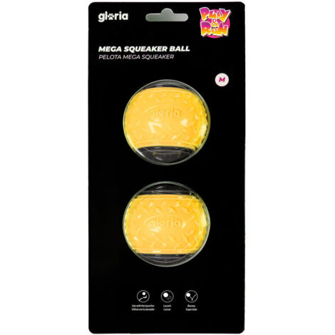 Palla per Animali Domestici Gloria PLAY AND RUN Giallo TPR M 6,35 cm 2 Unità