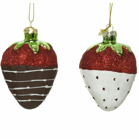 PALLA VETRO FRAGOLA 6X6X8CM ASS PREZZO CADUNO INDICARE LA PREFERENZA