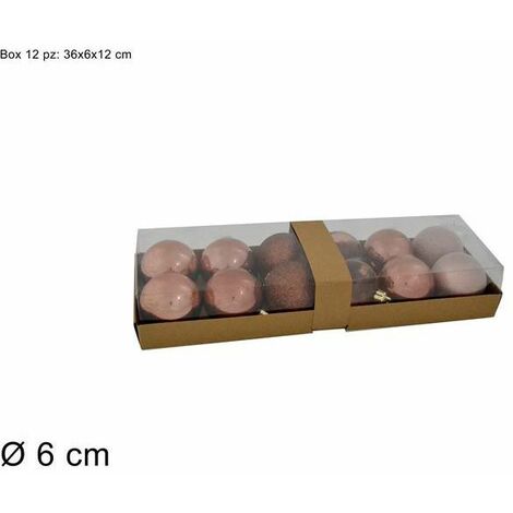 PALLE 12PZ 6CM DIAM 6ASS IN BOX MARRONE