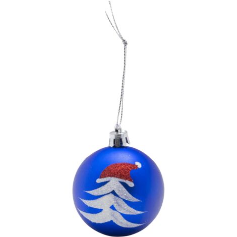 Palle Babbo Natale 6 cm  9 pzblu