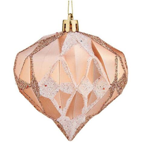 Palle di Natale - Diamante - Rame - Plastica - Ø 8 cm