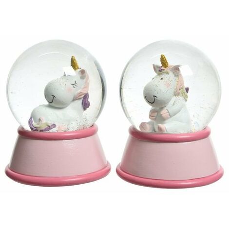 Palle di neve Rosa dim 10x13.5 cm Pezzo Singolo