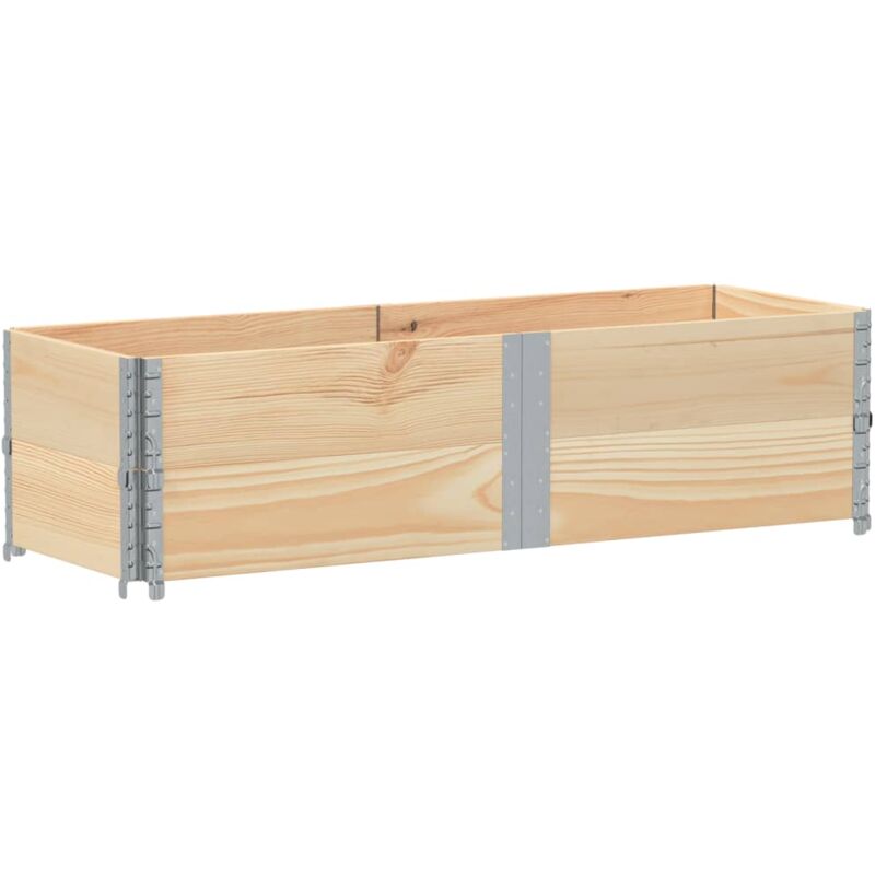 Pallet Collars 2 pcs 150x50 cm Solid Wood Pine vidaXL