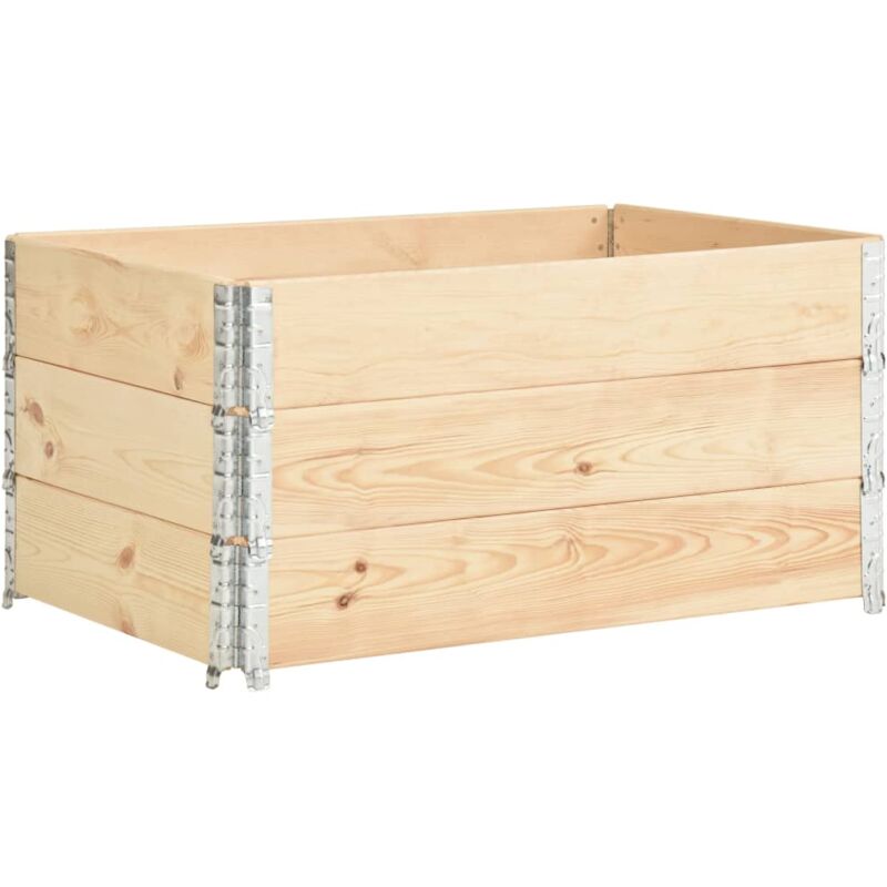 Pallet Collars 3 Pcs 80x120 Cm Solid Pine Wood Vidaxl