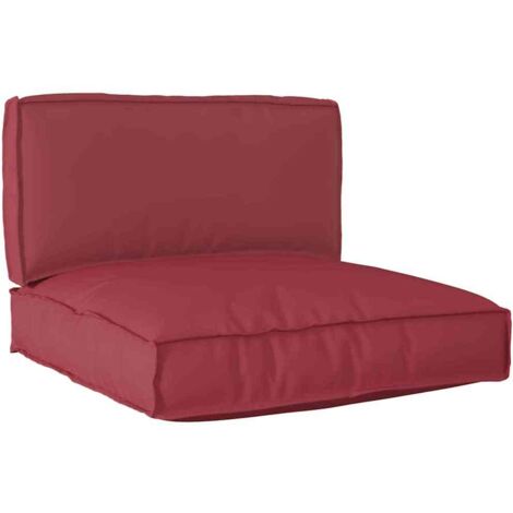 Pallet Kissen Set 2 pcs Weinrot 80 x 80 x 12 cm Oxford-Stoff vidaXL