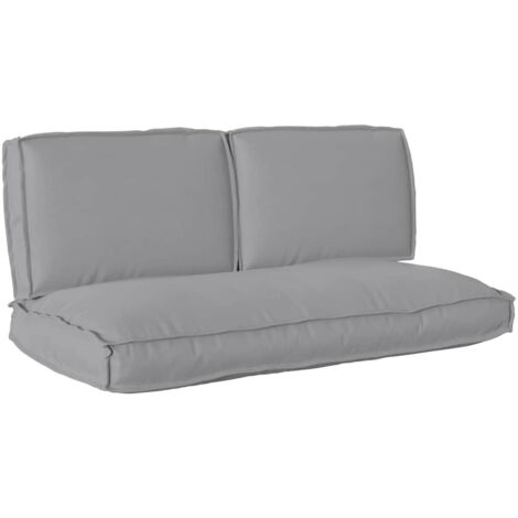 Pallet Kissen Set 3 pcs Grau 120 x 60 x 12 cm Oxford Stoff vidaXL