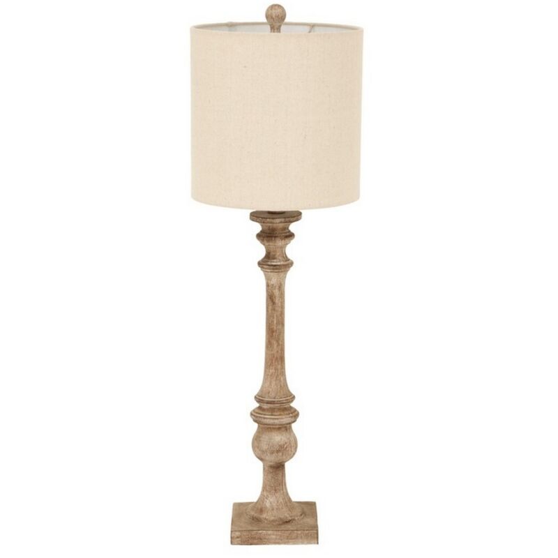 Image of Pallido Candlestick Table Lamp with Linen&hellip;