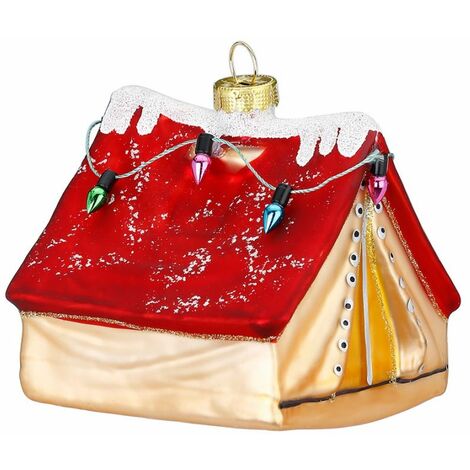 PALLINA DI NATALE A FORMA DI TENDA MULTICOLOR 8,5CM