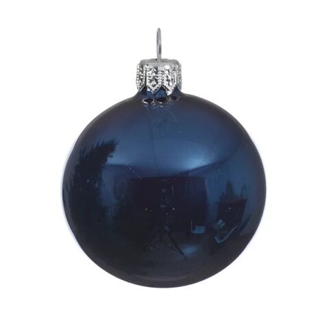 Pallina di Natale Blu Lucido 6 cm