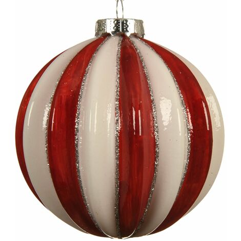 PALLINA DI NATALE IN VETRO, Ø8 CM, NATALE, ADDOBBI DI NATALE