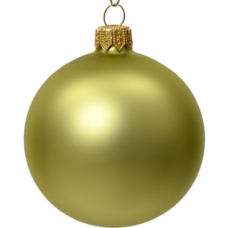 Pallina di Natale Palline di vetro opaco colore pistacchio ø 8cm