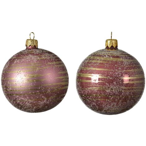 Pallina di Natale Rosa Velvet Assortite D8