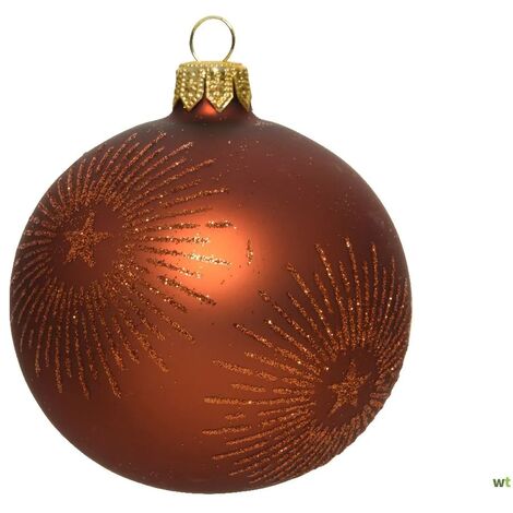 Pallina di Natale Stella Terra Brown D8