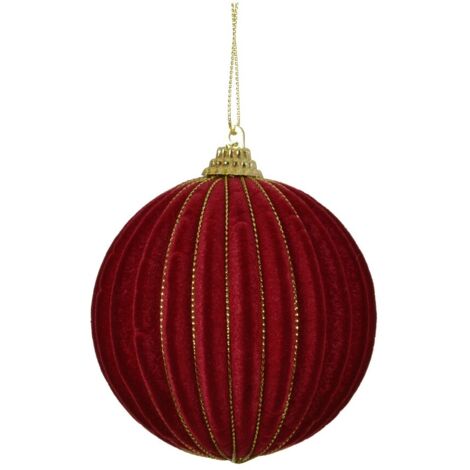 Pallina in foam sangue di bue strisce oro d8cm
