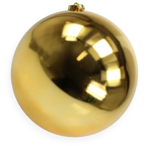 Pallina natalizie in PVC Oro da Ø 14 cm, Pendaglio Tinta Unita