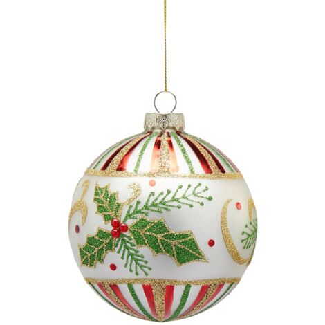 Pallina per alberi di Natale "Holly" decorazione da Ø 10 cm -Fuso