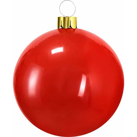 Pallina per albero di Natale decorato, color Rosso, Gonfiabile -65 cm