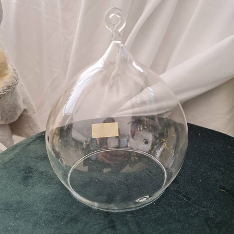 Pallina per albero di Natale in vetro Vaso Goccia trasparente da 16 cm