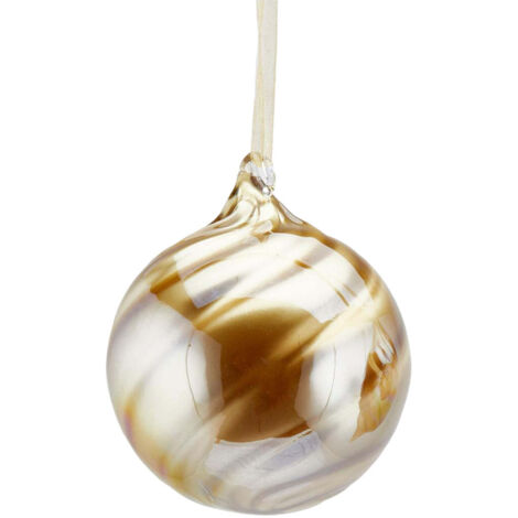 Pallina per albero di Natale Spiral Oro pendaglio decorativo da 9 cm