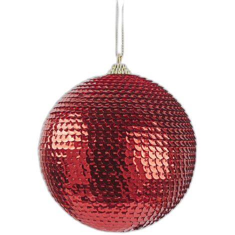 Pallina per albero di Natale squamata, colore Rosso, Ø 10 cm