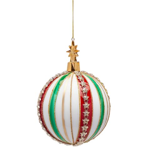 Pallina per albero di Natale "Stelle" da Ø 10 x 19h cm -Fuso