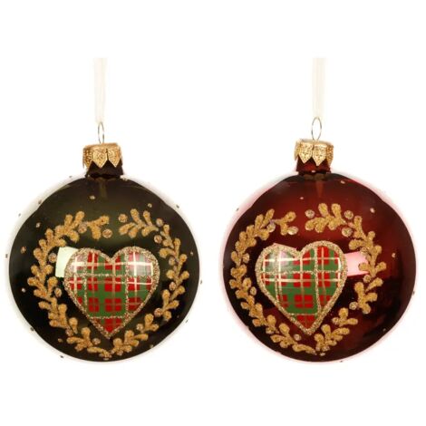 Pallina Vt cuore a quadri lucido ass d8cm