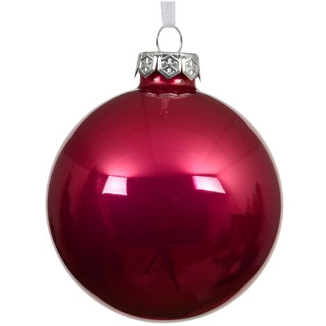 Pallina Vt lucido rosa festivo d10cm