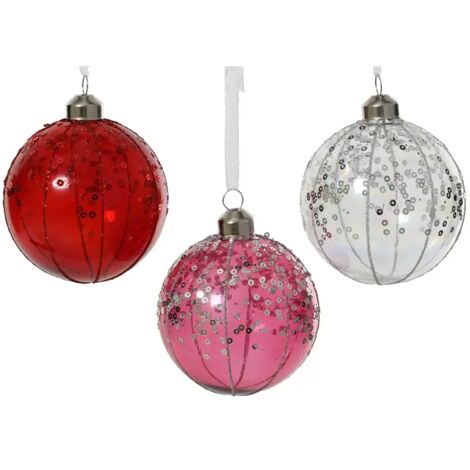 Pallina Vt trasparente  paillettes-glitter ass