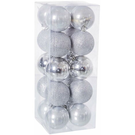 Palline di Natale - BIGBUY NATALE - Set di 20 - Plastica - 6 cm - Multicolore
