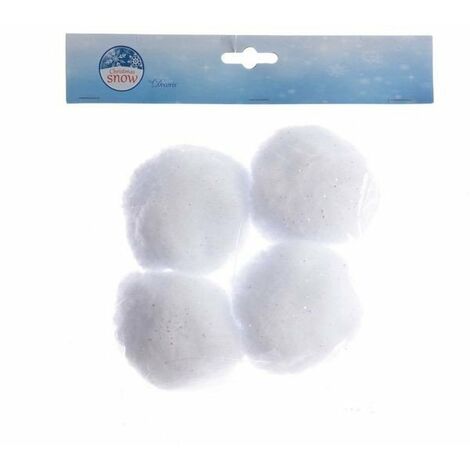 Palline di neve Bianco dim 10 cm Box da 4
