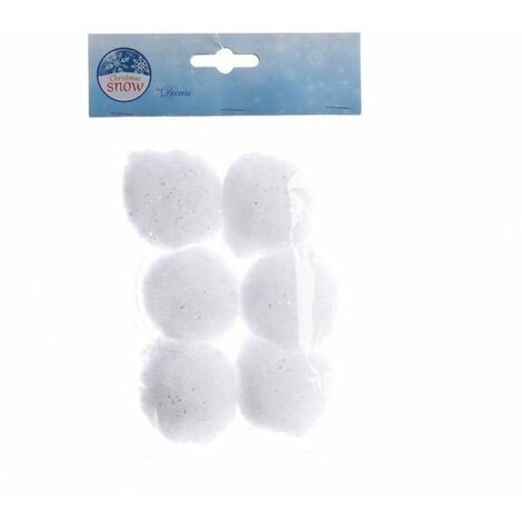 Palline di neve Bianco dim 5 cm Box da 6