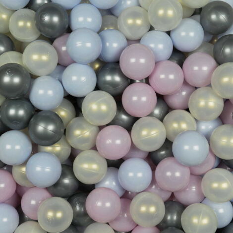 Palline giocattolo ø7cm 150 pezzi perla rosa, perla blu, opalescente, argento