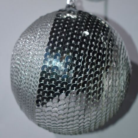 Palline in argento da addobbi natalizi decorazioni per albero di natale natalizio cm 10