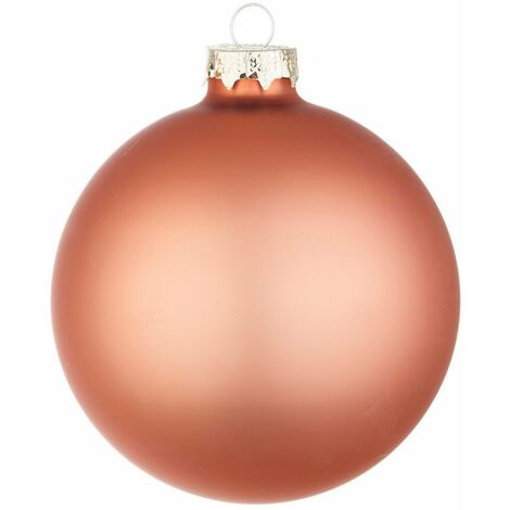 Palline in vetro "Argilla Opaco" tinta unita per albero di Natale moderno -6 cm - 6 sfere