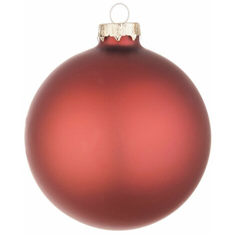 Palline in vetro "Bossa Nova Opaco" tinta unita per albero di Natale moderno -10 cm - 4 sfere
