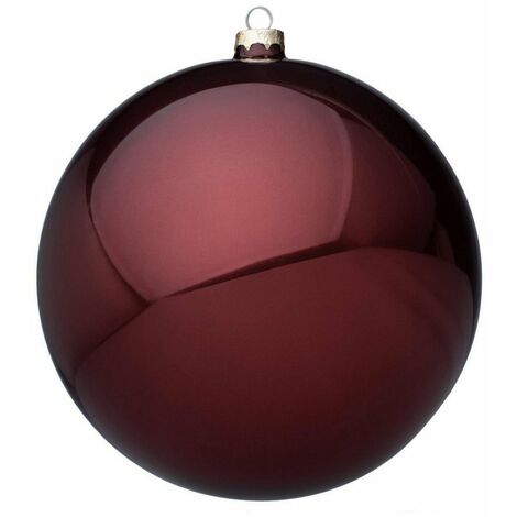 Palline in vetro "Cognac Shimmer" tinta unita per albero di Natale moderno grandi -Ø20 cm